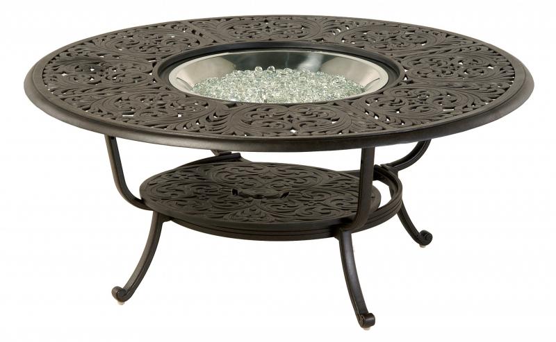 Holiday Patio Furniture Fire Tables, Oriflamme Gas Fire Pit Table Silver Tiger Granite
